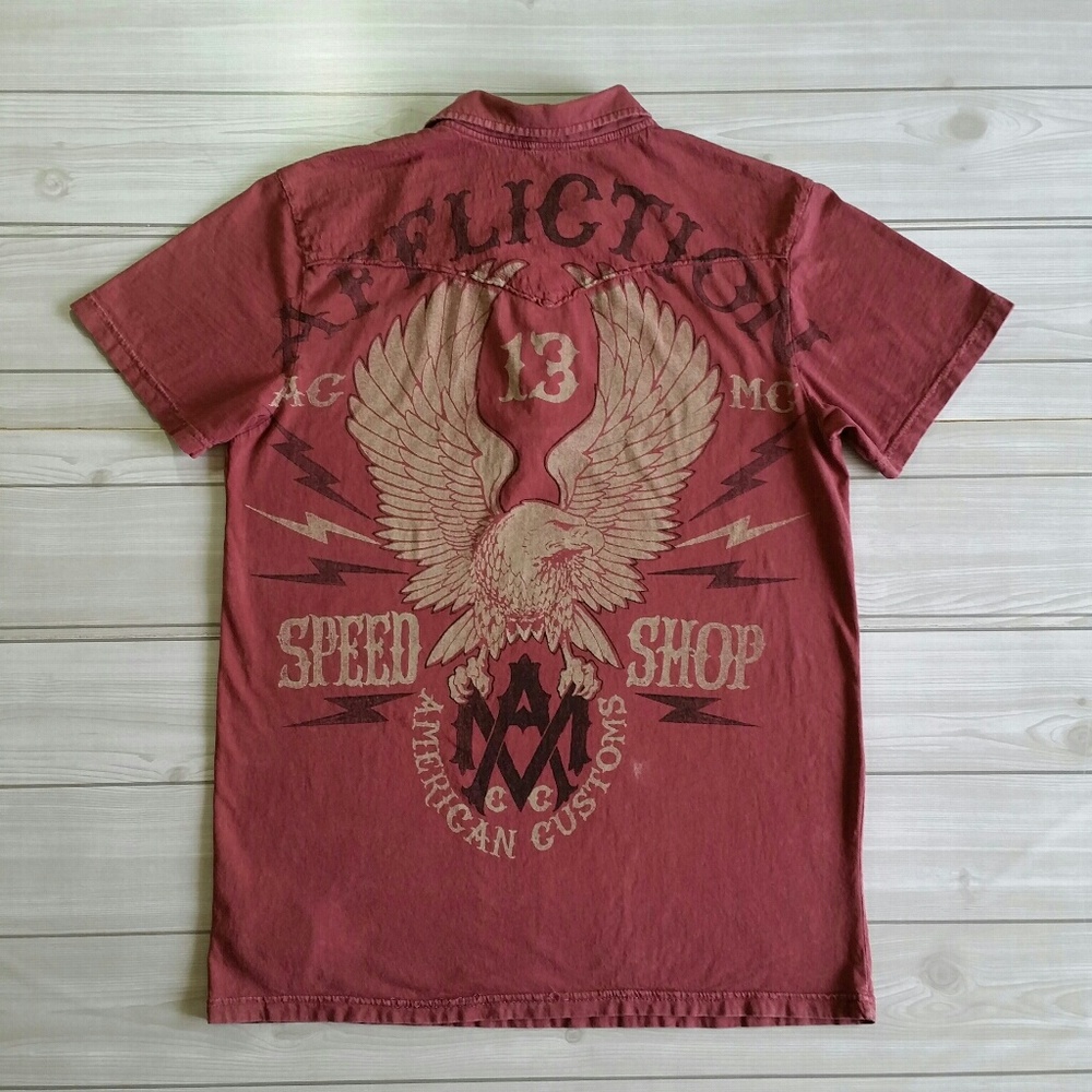 Affliction Men's Polo Shirt Size Large